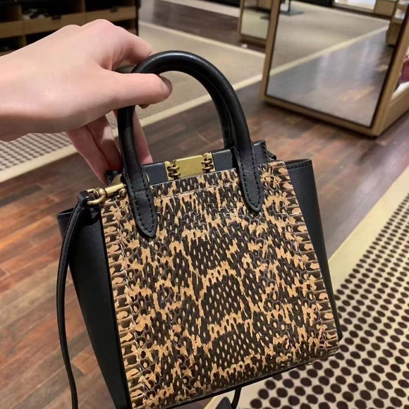 Coach 1941 Troupe Tote 16 In Snakeskin - Picture 4 of 6